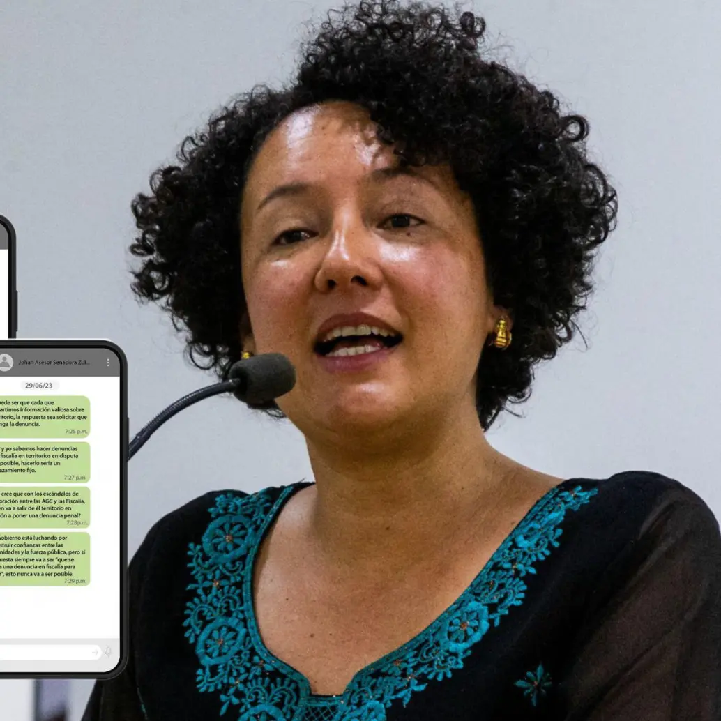 Conversaciones telefónicas y por WhatsApp evidenciarían como la senadora Isabel Zuleta ejerce presiones ante generales del Ejército y la Policía para detener combates y operaciones militares contra grupos armados ilegales. Fotos: Julio César Herrera Echeverri y revista <i>Semana</i>