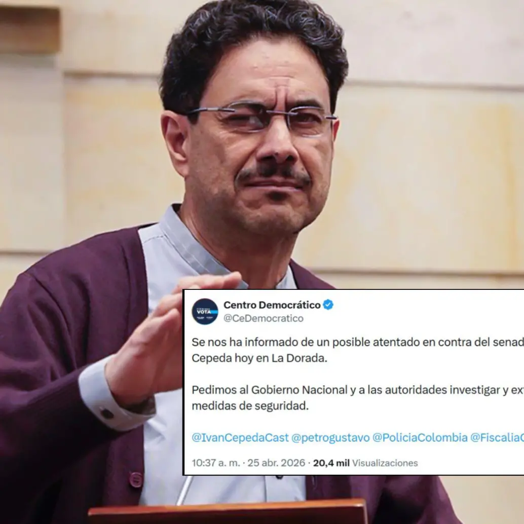 Centro Democrático alertó sobre las amenazas en contra de Iván Cepeda a través de su cuenta de X. Fotos: Colprensa y @CeDemocratico