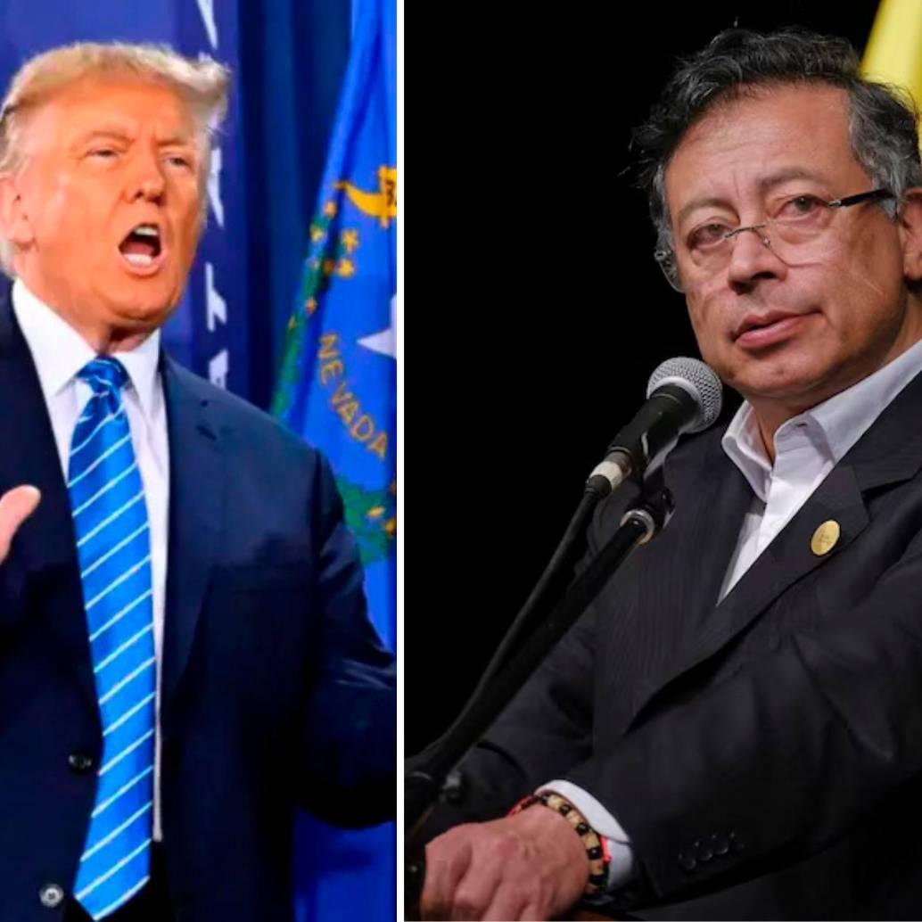 Las relaciones entre Donald Trump y Gustavo Petro han sido tortuosas. Fotos. Getty y Europa Press.