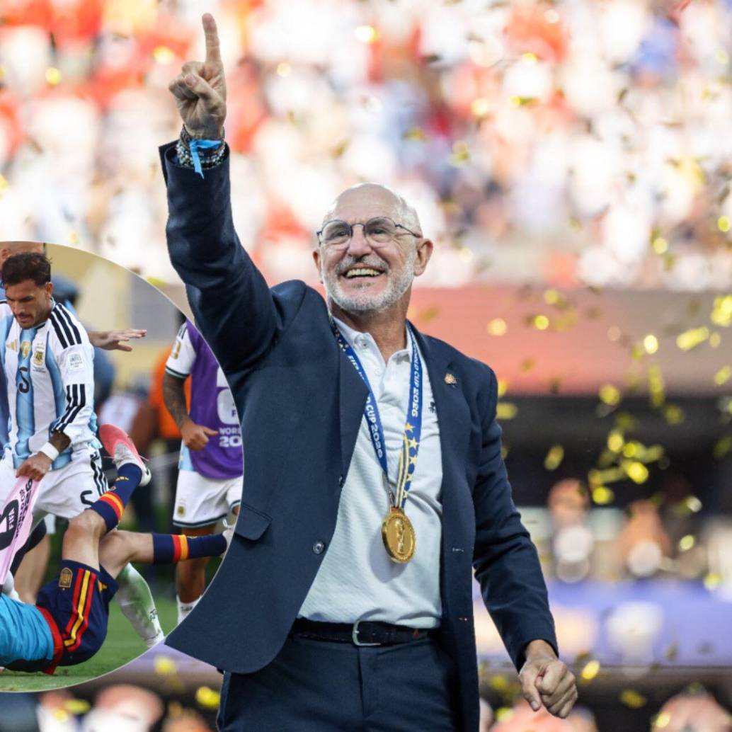 Luis de la Fuente reiteró su rechazo al actuar argentino y defendió a los integrantes de la plantilla española. Fotos: Getty Images y AFP