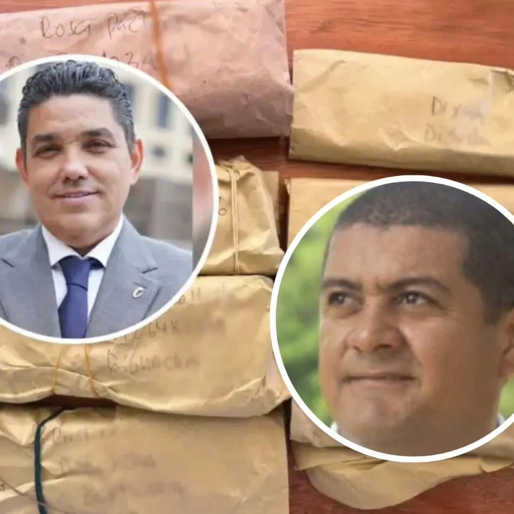 Jaime Lacouture, secretario de la Cámara, y Misael Villarreal, exconcejal capturado en córdoba. Foto: Colprensa- X Jacobo Solano