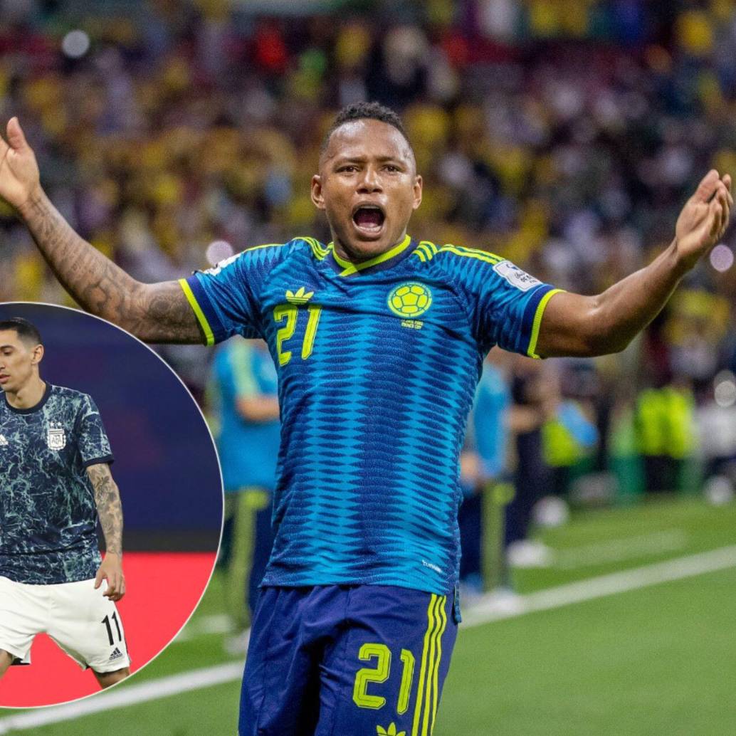 Ángel Di María le envió mensaje a través de sus redes a su compañero colombiano de Rosario Central, Jáminton Campaz. Foto: Juan Antonio Sánchez y Getty Images