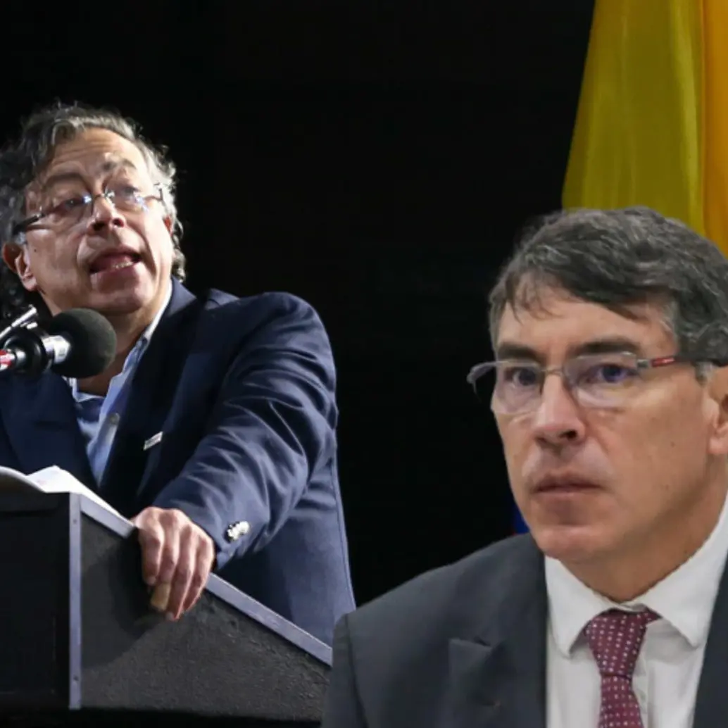 Presidente Gustavo Petro y el magistrado del CNE, Álvaro Hernán Prada. Foto: Colprensa