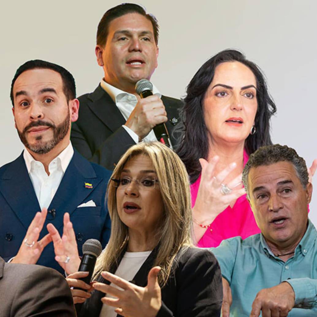 De arriba a abajo: Juan Carlos Pinzón, Abelardo de la Espriella, María Fernanda Cabal, David Luna, Vicky Dávila y Aníbal Gaviria. FOTO el colombiano