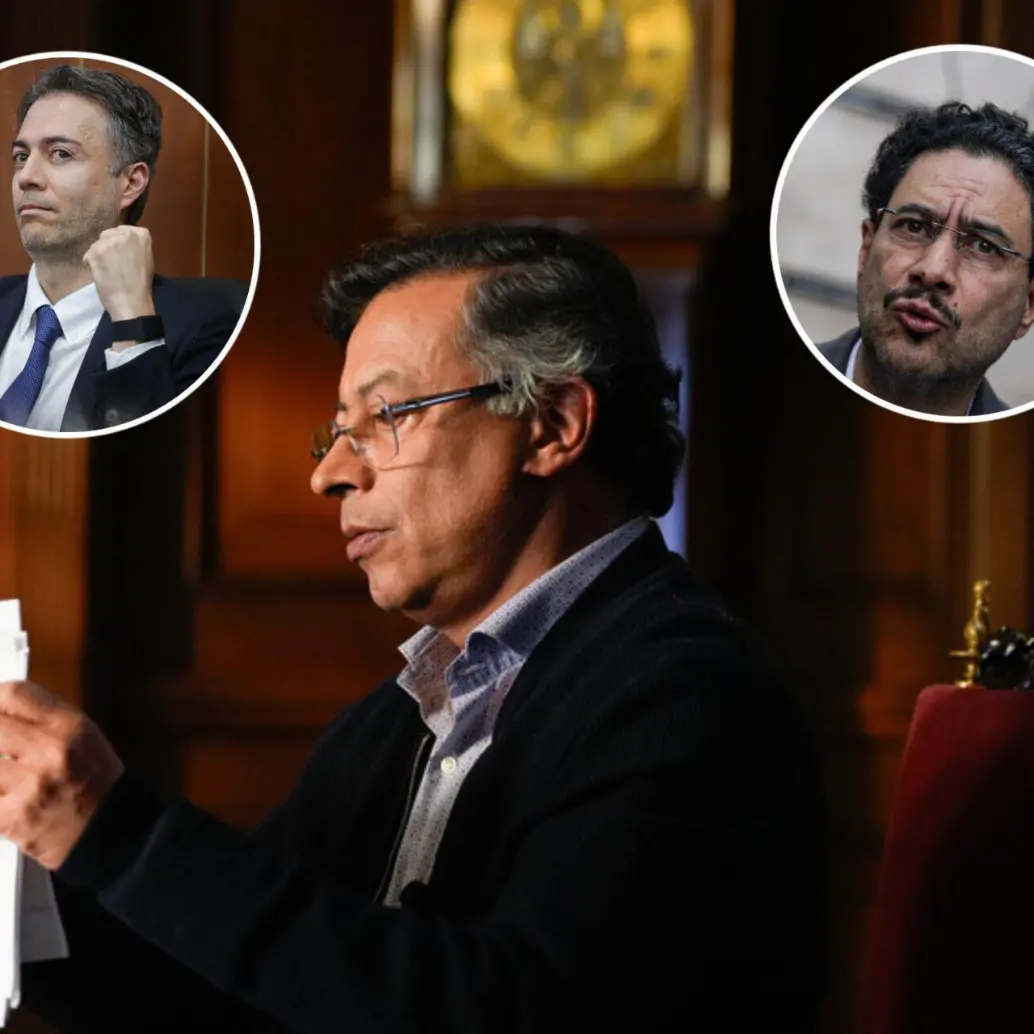 Daniel Quintero e Iván Cepeda buscan el visto bueno de Gustavo Petro para liderar las banderas del Pacto Histórico de cara a unas consultas presidenciales en marzo del año entrante. Fotos: Colprensa