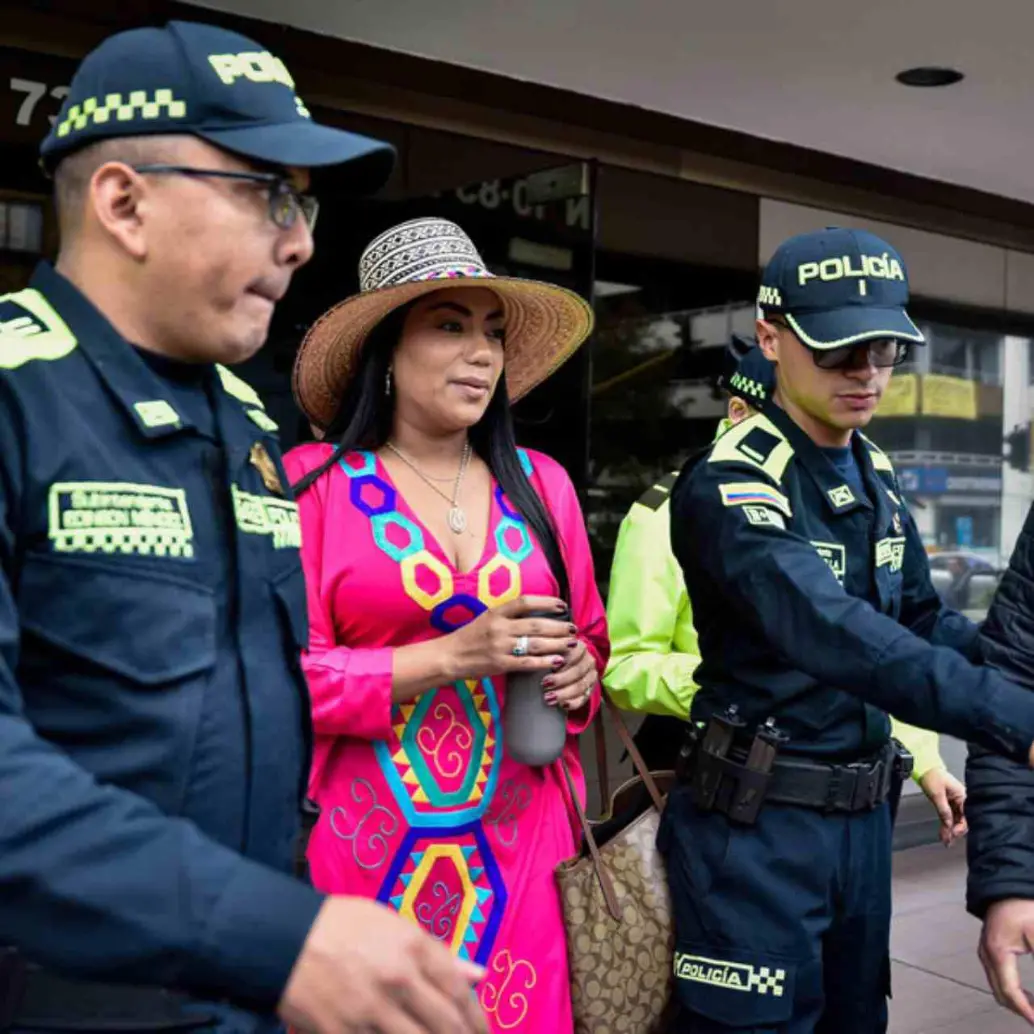 La senadora Martha Peralta fue conducida a rendir indagatoria. Colprensa