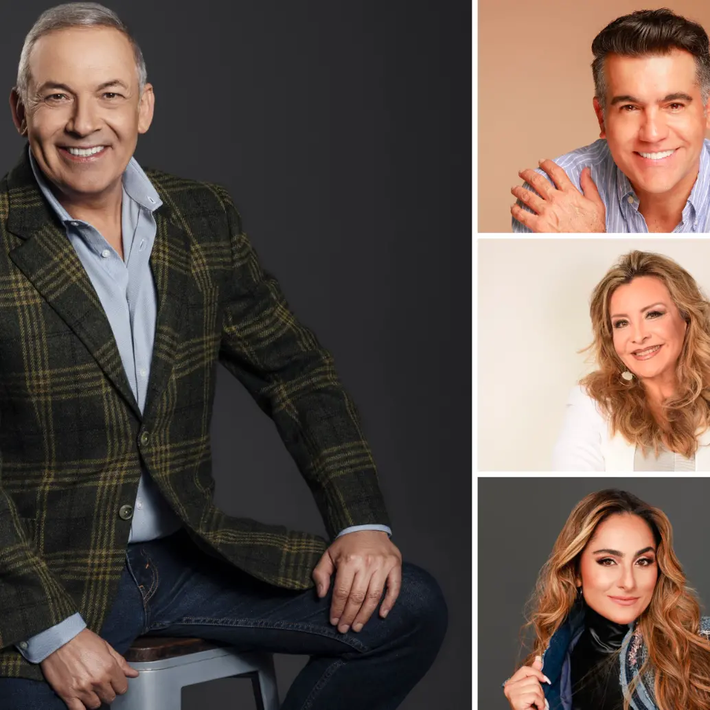 César Escola, Carlos Calero, Marcela Moreno y Nara, cantarán en Medellín el 17 de mayo. FOTOS Cortesía