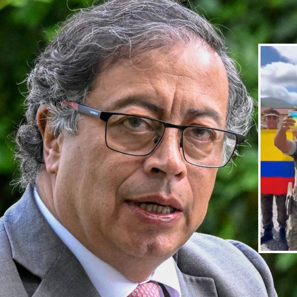 El presidente de Colombia, Gustavo Petro. FOTO: Getty y captura de video de redes sociales