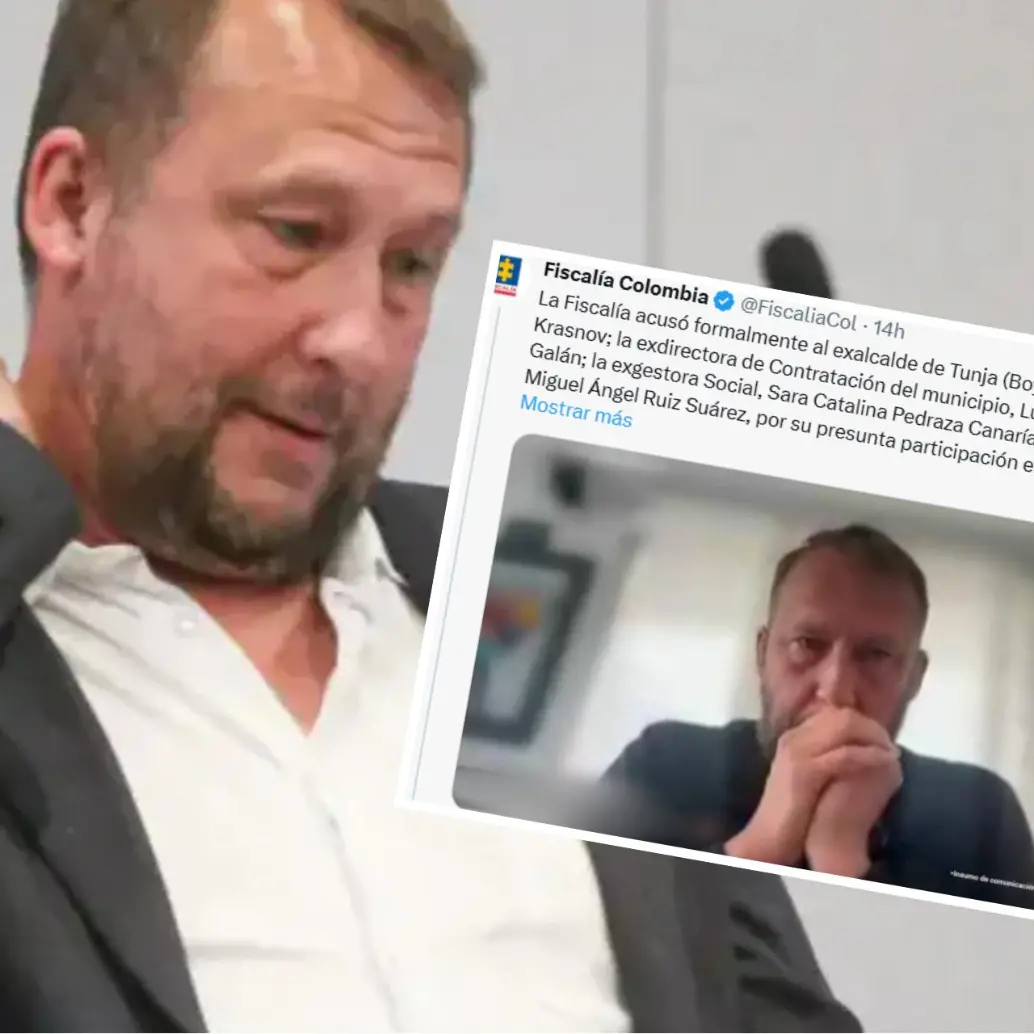Mikhail Krasnov, exalcalde de Tunja, acusado por la Fiscalia. Foto: Fiscalía General de la Nación.