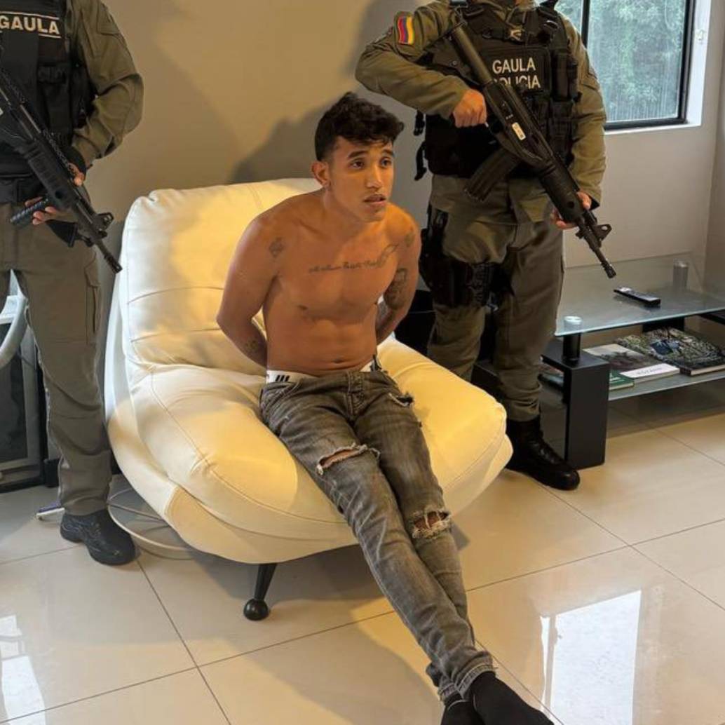 Este es alias Chino San Vicente, detenido en la comuna de Buenos Aires, en Medellín. FOTO: Cortesía