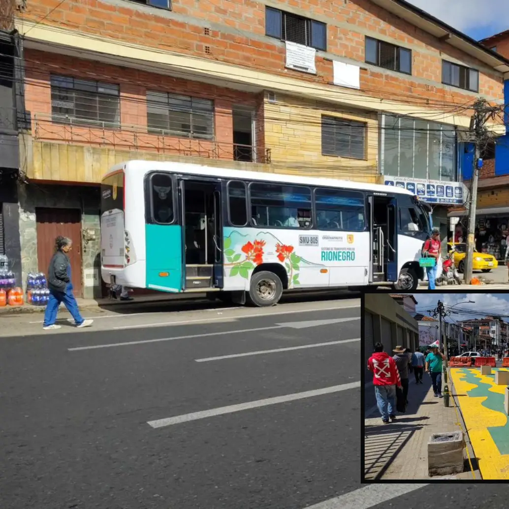 Adelante el nuevo corredor peatonal. Atrás, uno de los nuevos paraderos. FOTO: Cortesía