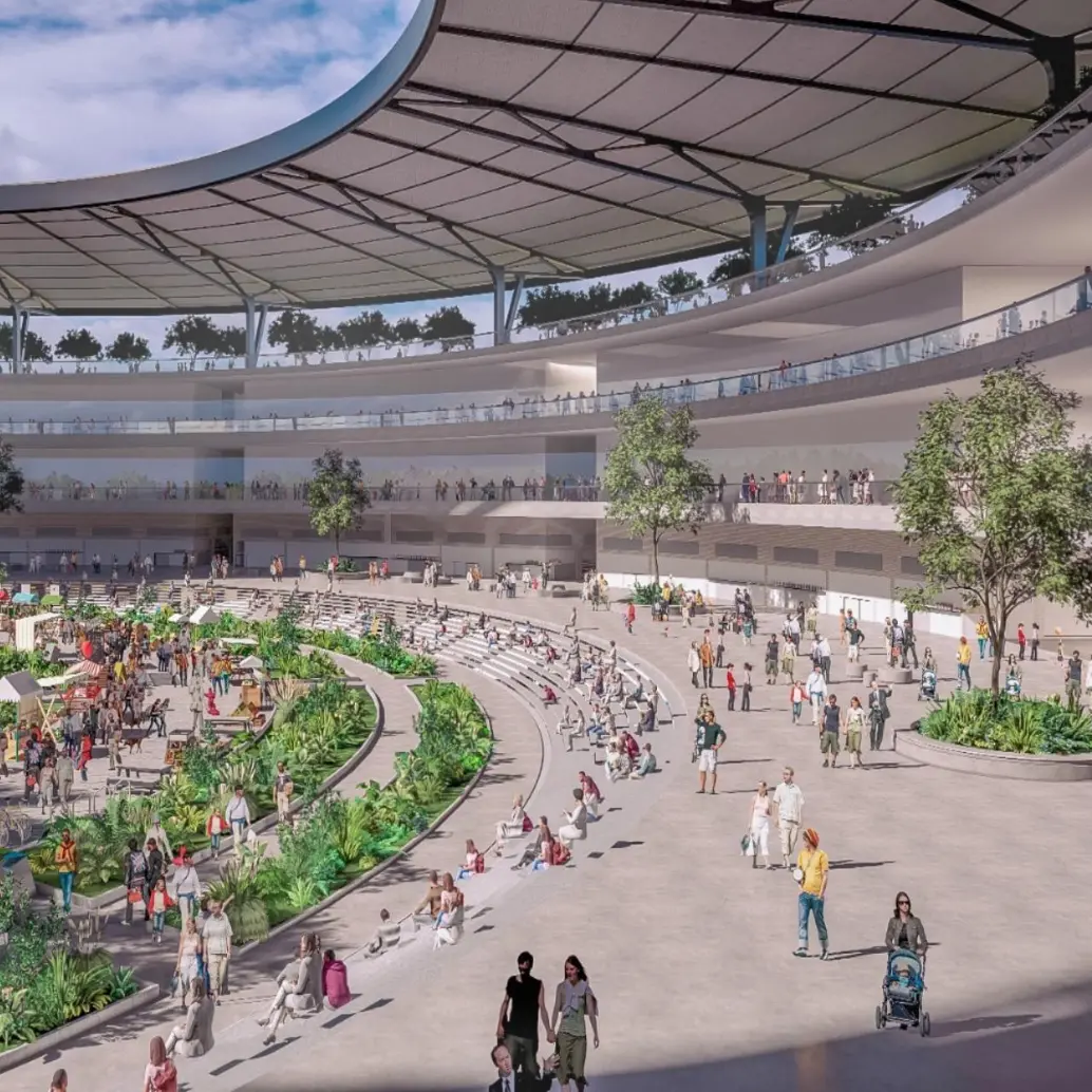 Aspecto interior que tendría la nueva Plaza Mayorista que se piensa construir en Girardota. FOTO: Cortesía