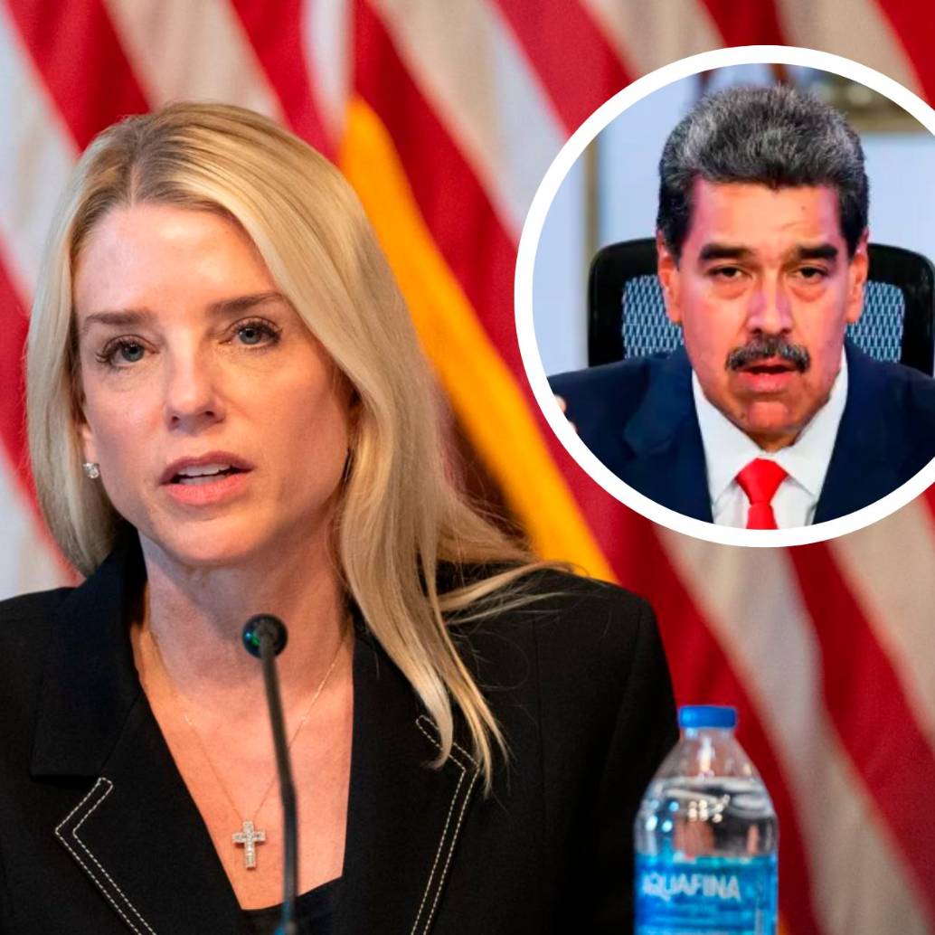 La fiscal agradeció a Trump “por su valentía para exigir responsabilidades en nombre del pueblo estadounidense”. Dijo que Maduro es un presunto narcotraficante internacional. FOTO: X @AGPamBondi-Getty