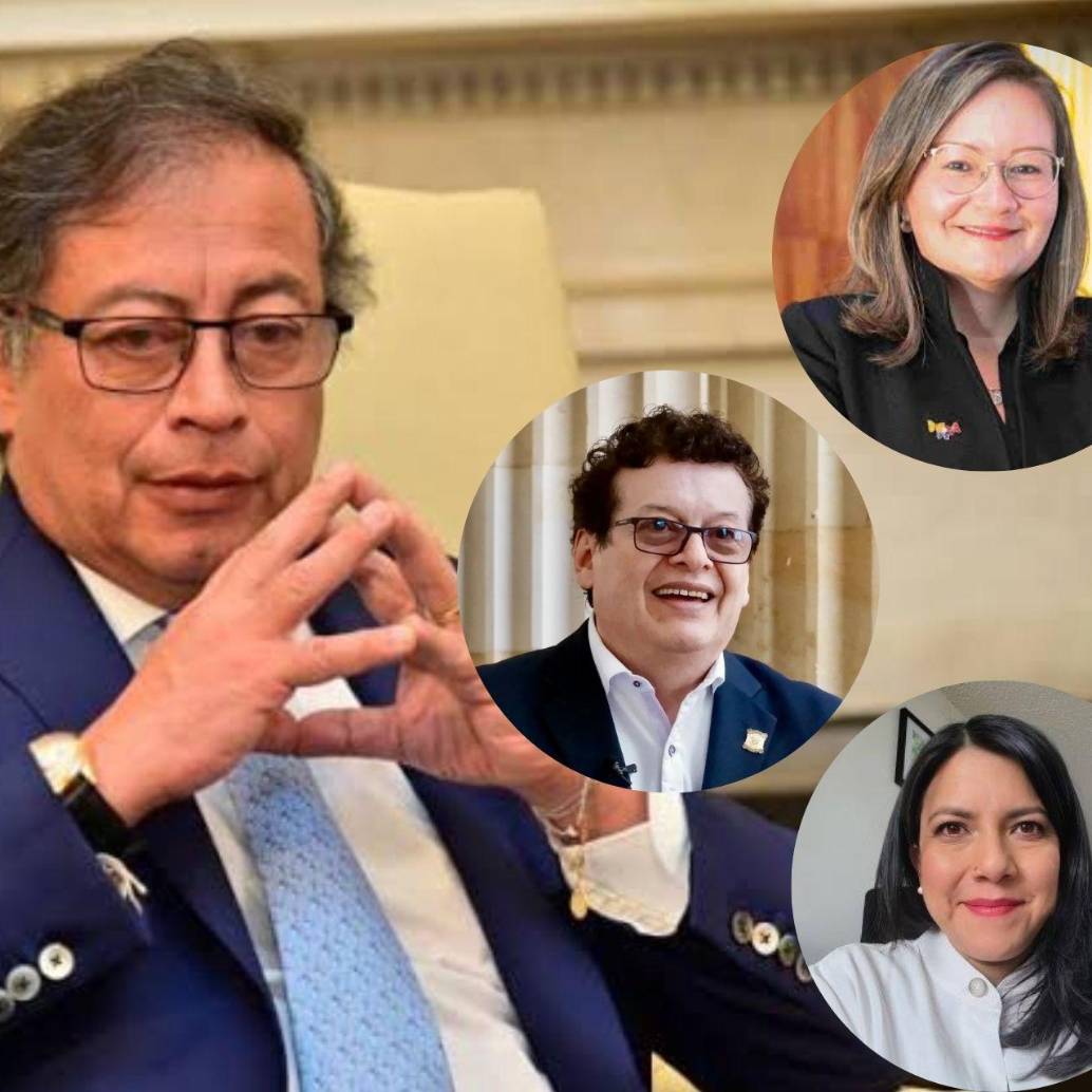 El presidente Gustavo Petro habría declinado de presentar al exrepresentante Alirio Uribe, quien es cercano al excandidato presidencial y senador Iván Cepeda. En cambio escogió a Cielo Rusinque y a Ana Bautista, cercana a Harman. FOTO: Presidencia y redes sociales