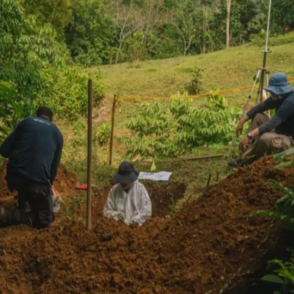Imagen de referencia de labores de recuperación de cuerpos por parte de la JEP en Antioquia. FOTO: Cortesía.