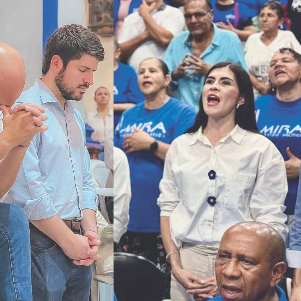 Tanto en el Partido Conservador como en el Mira hacen campaña defendiendo los valores “tradicionales” y la fe. FOTOS: REDES SOCIALES