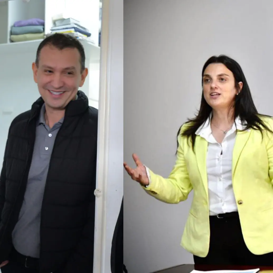 Contratista Emilio Tapia y la exministra Karen Abudinen. FOTOS: Colprensa