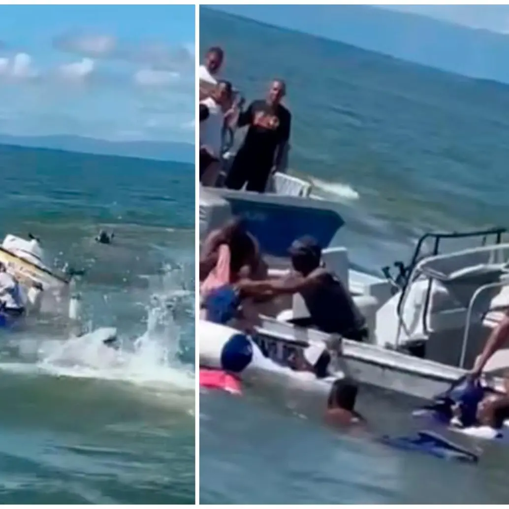 Pescadores y otras embarcaciones de la zona lograron rescatar con vida a 49 pasajeros tras el naufragio en el golfo de Urabá. FOTO pantallazo de Facebook Urabá Noticias