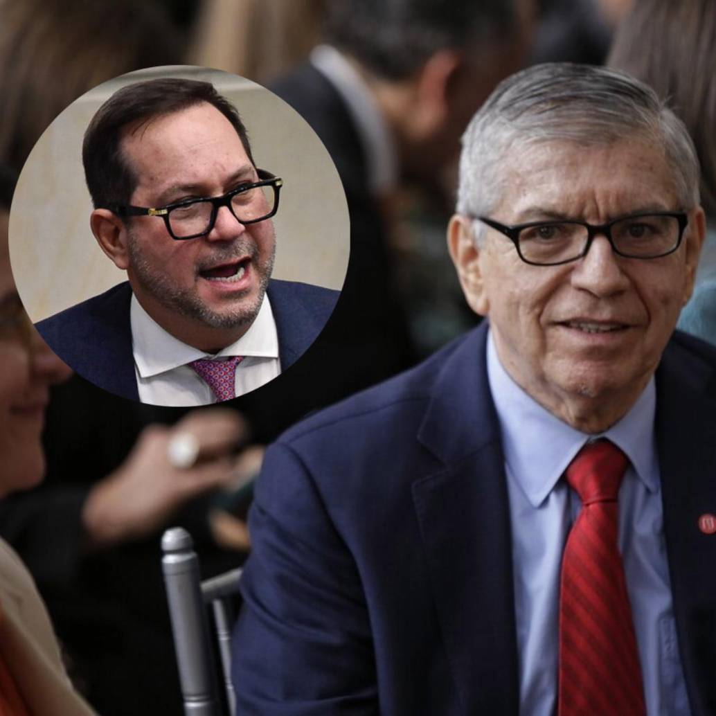 A la izquierda, Lidio García, actual presidente del Senado. De fondo, César Gaviria, presidente del Partido Liberal. FOTOS: COLPRENSA