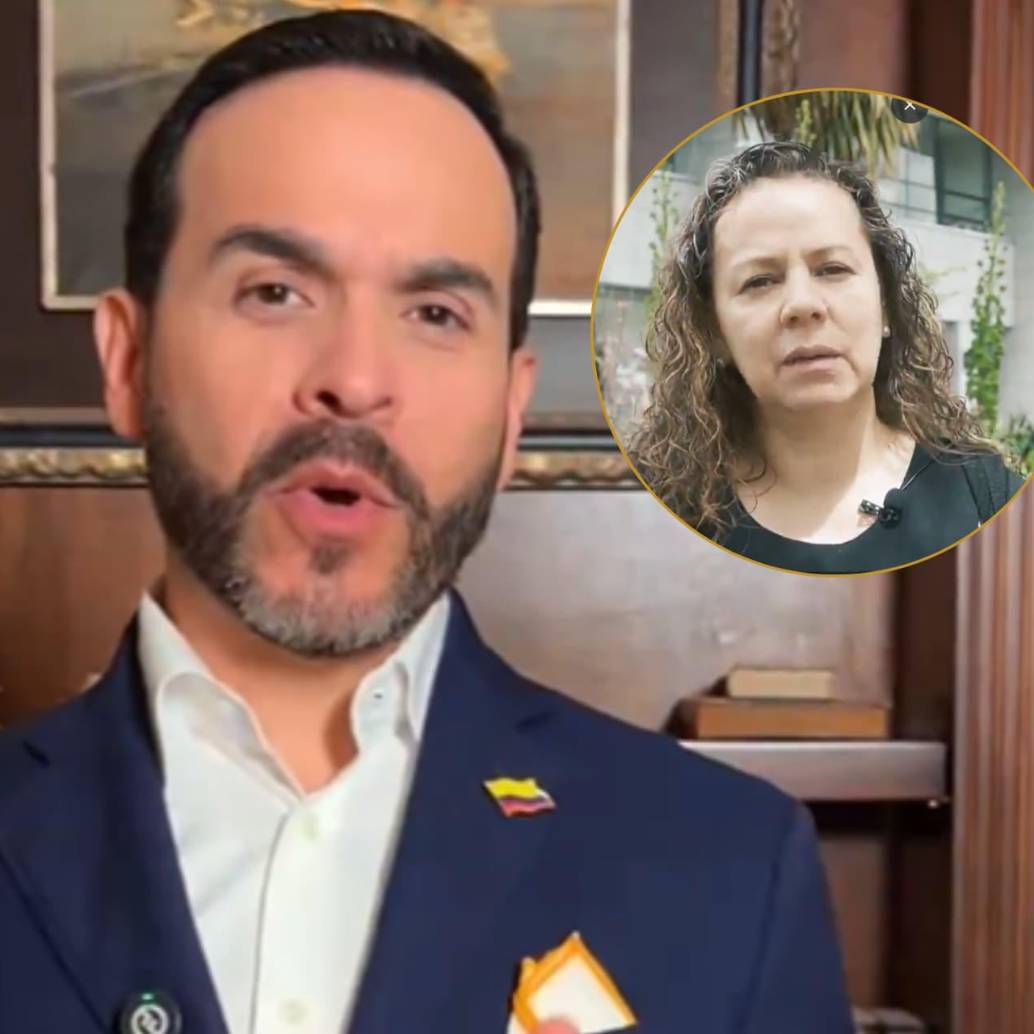 Abelardo de la Espriella, candidato presidencial, y Adriana Cely, hermana de Rosa Elvira. Foto: capturas de video