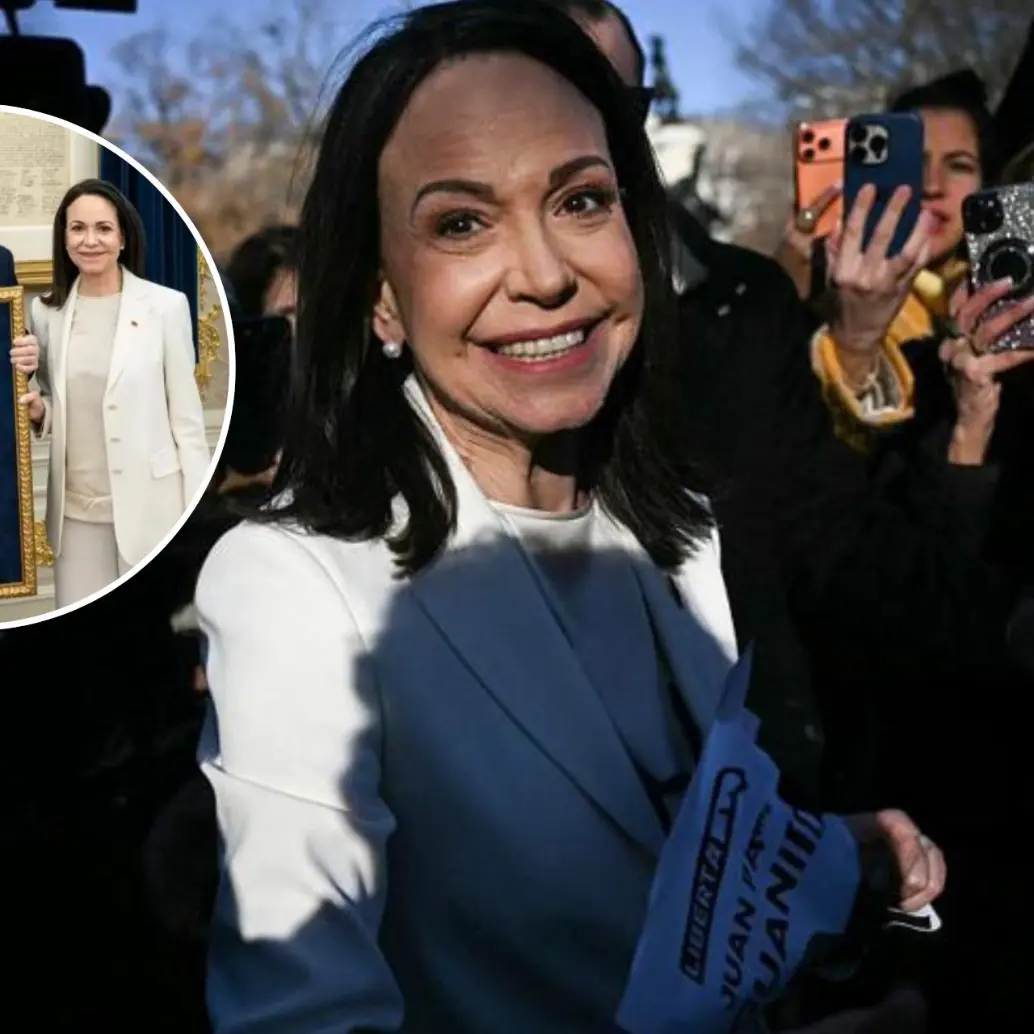 Machado dio declaraciones sobre lo que se habló en la reunión con el mandatario estadounidense Donald Trump a las afueras de la Casa Blanca. AFP