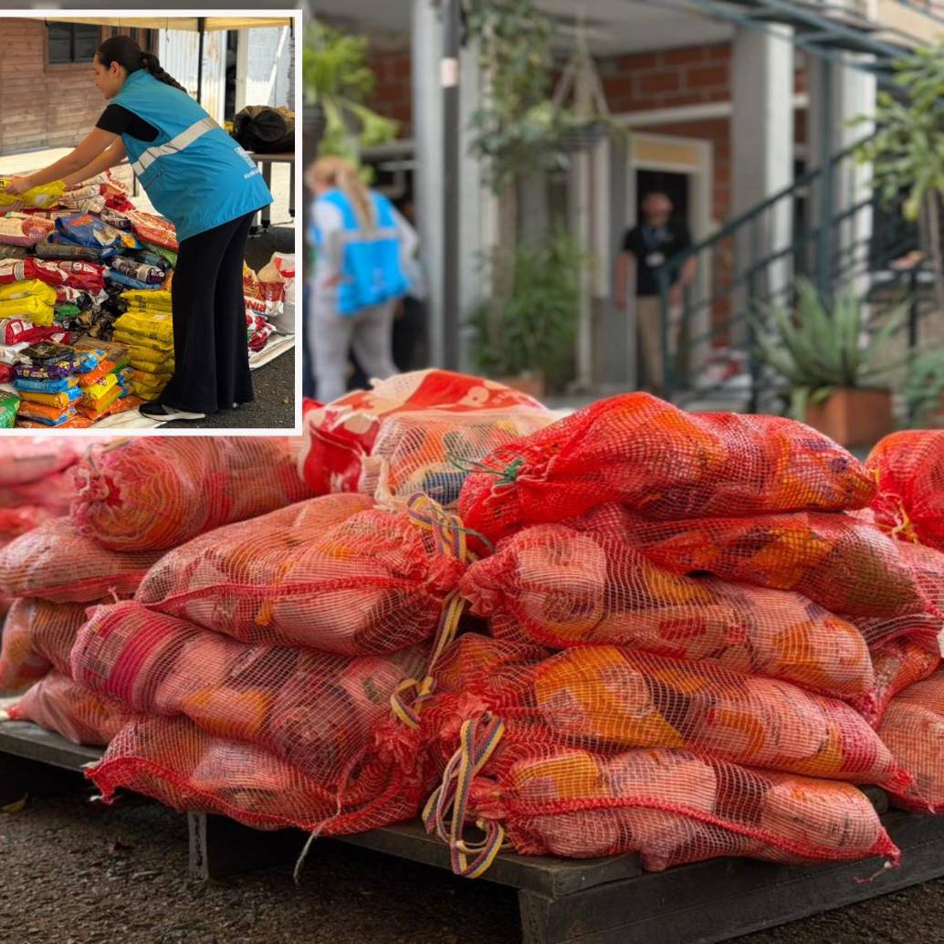 Entrega de ayudas en las distintas entidades del Distrito de Medellín. FOTO: Cortesía