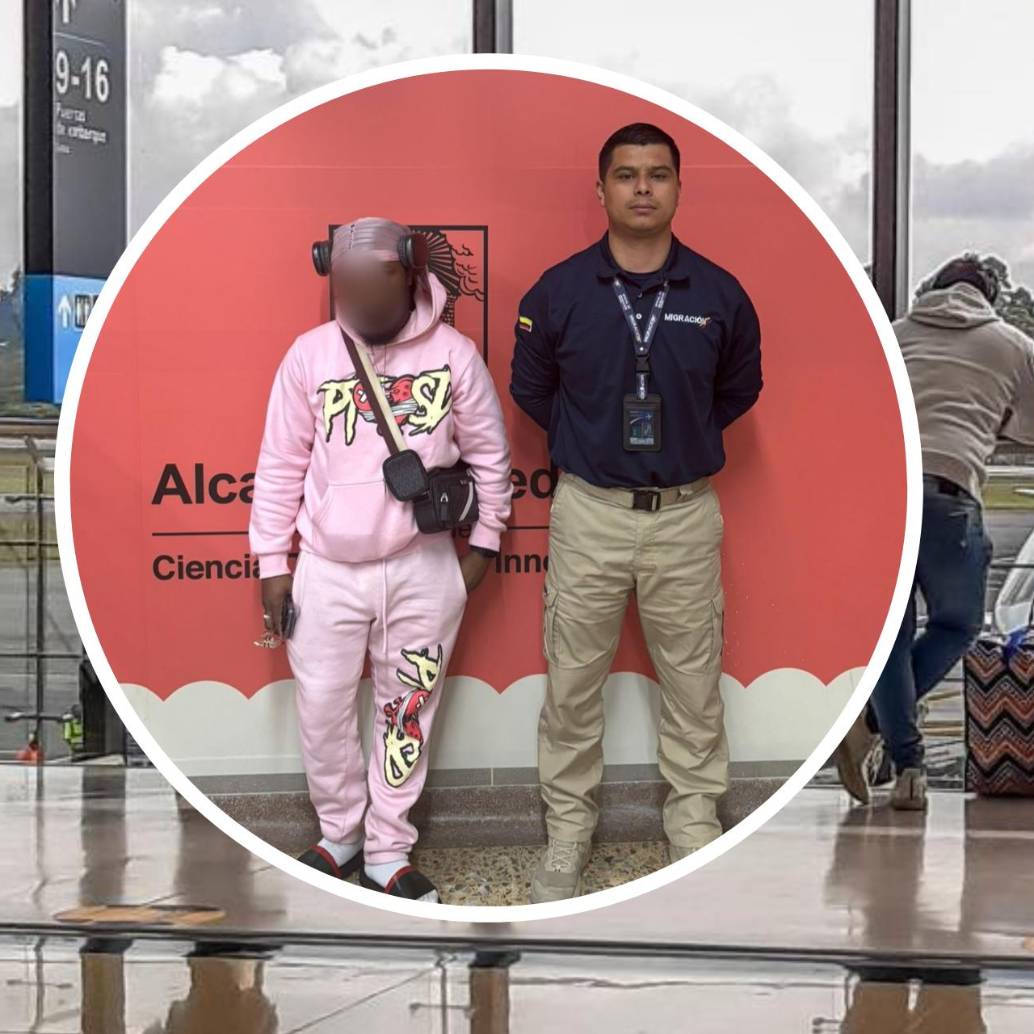 Extranjero inadmitido en el aeropuerto José María Córdova de Rionegro. Foto: cortesía Migración Colombia