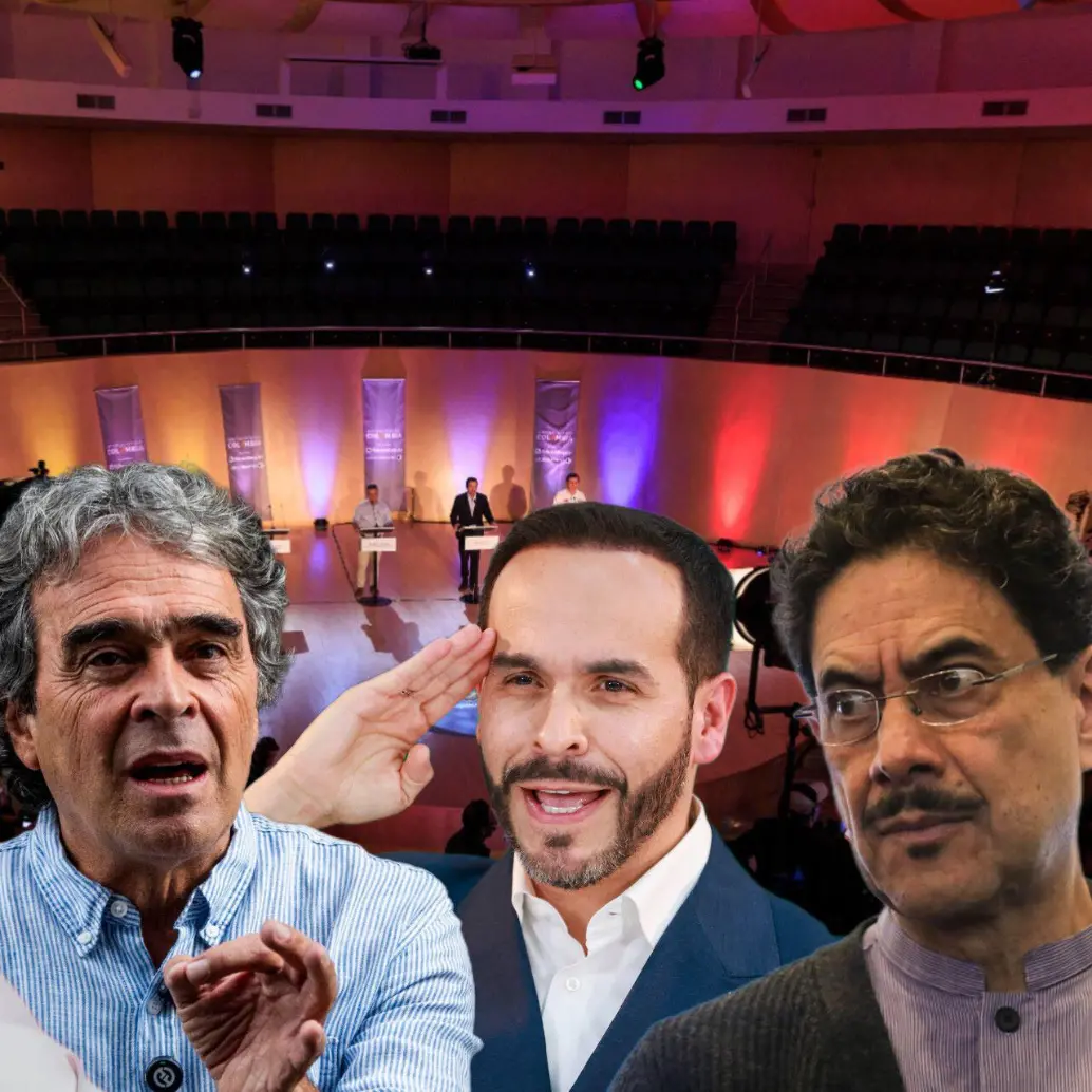 En medio de la polémica por la inasistencia de algunos candidatos a los debates, varios proyectos han buscado que la asistencia a estos encuentros sean obligatorios. En la imagen: Paloma Valencia, Sergio Fajardo, Abelardo de la Espriella e Iván Cepeda. Fotos: Camilo Suárez Echeverry, Jaime Pérez Munévar, Getty Images y Colprensa