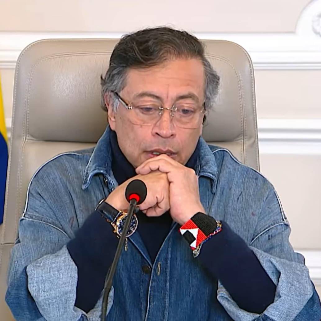 Gustavo Petro en uno de sus últimos consejos de ministros. Foto: Captura de video