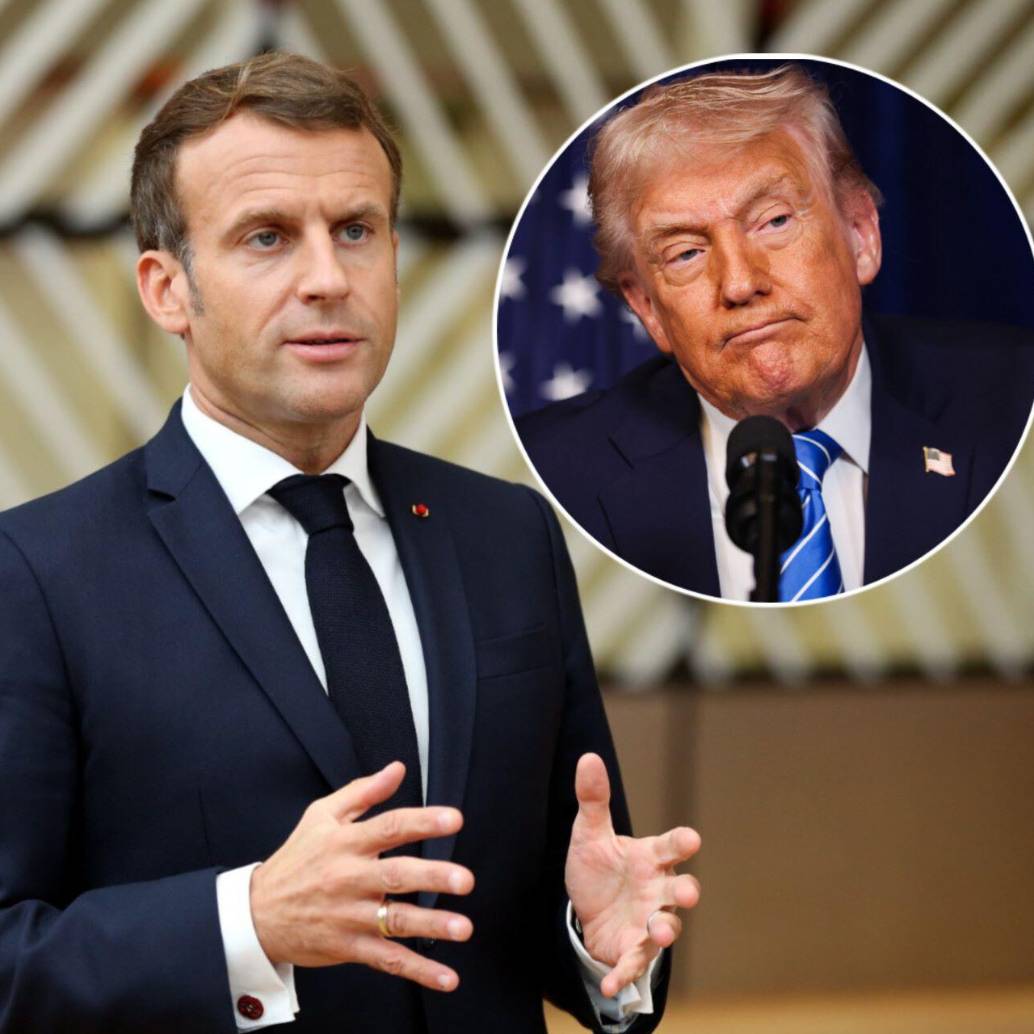 Emmanuel Macron, presidente de España, ha sugerido usar este instrumento para contrarrestar las amenazas arancelarias de Trump. Fotos: Getty Images y AFP