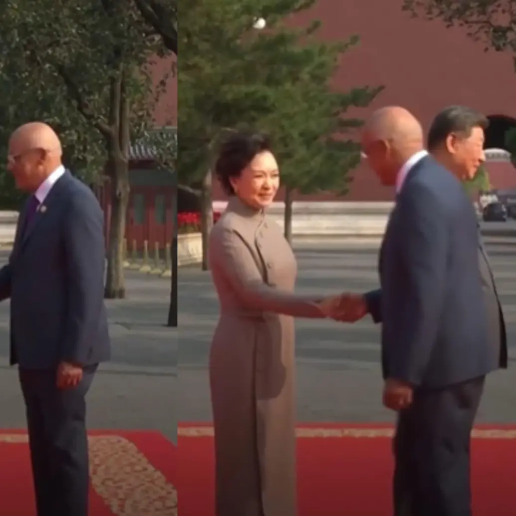 Presidente de la Asamblea Nacional, Jorge Rodríguez, en la parada militar China. Foto: captura de video