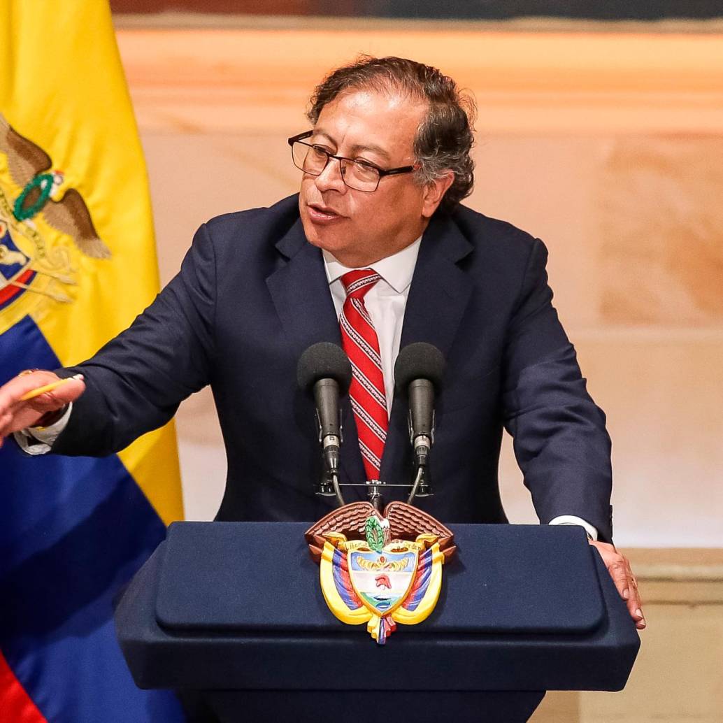 Gustavo Petro, presidente de Colombia, ha sido un crítico asiduo de la Fiscalía durante su mandato. FOTO: COLPRENSA.