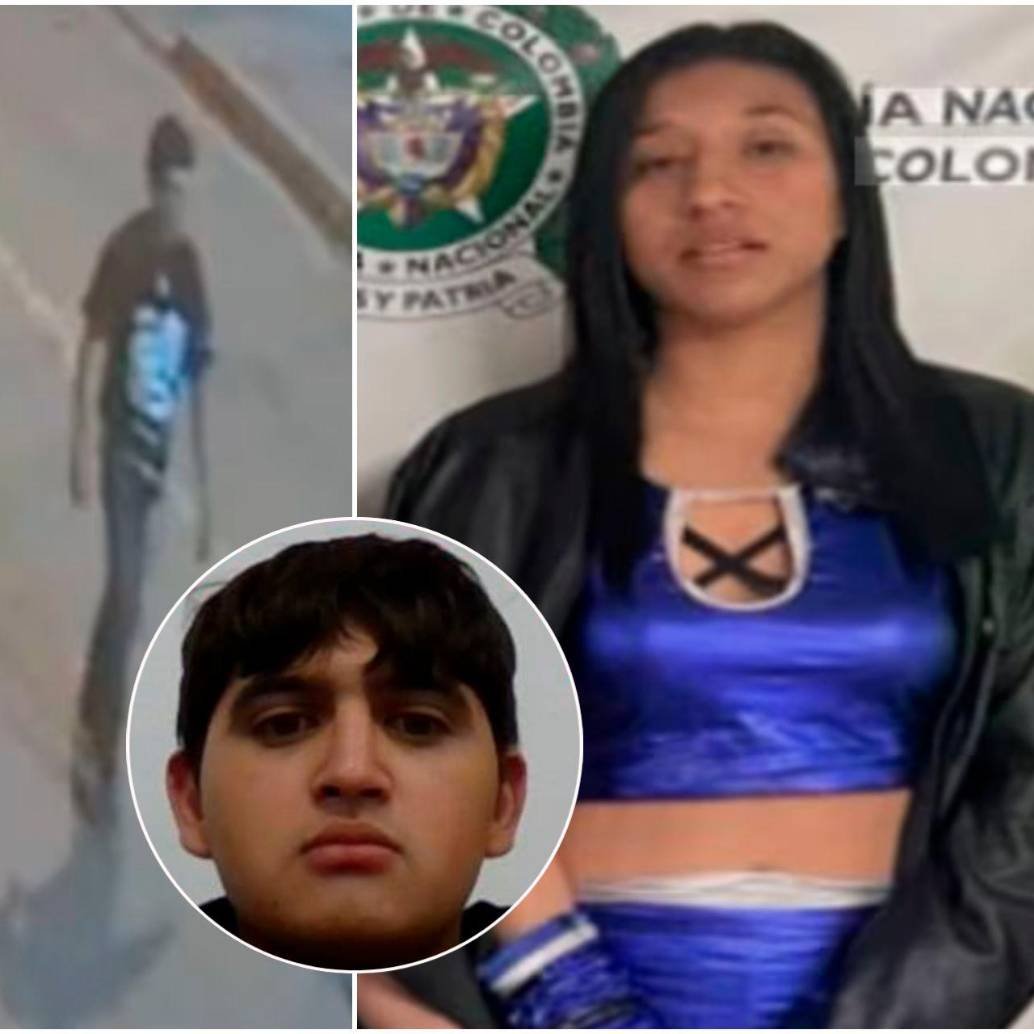 La mujer del disfraz azul que acompañaba a los dos hombres que atacaron a Jaime Esteban Moreno fue identificada como Kleidymar Paola Fernández Sulbarán, de nacionalidad venezolana. FOTOS: Captura de video y cortesía Policía 