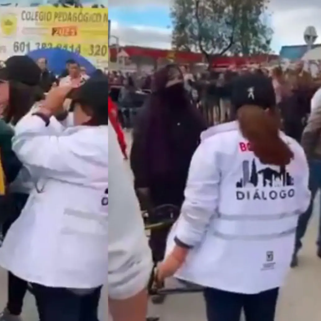 Los ciudadanos pedían que no se bloqueara la vía para poder ir a estudiar, trabajar y citas médicas. FOTO: Captura de video redes sociales