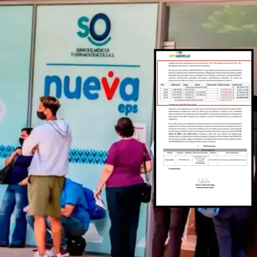 La Nueva EPS es la entidad con más afiliados del país y, como el sistema de salud, se encuentra en crisis. Foto: Nueva EPS/Redes sociales.