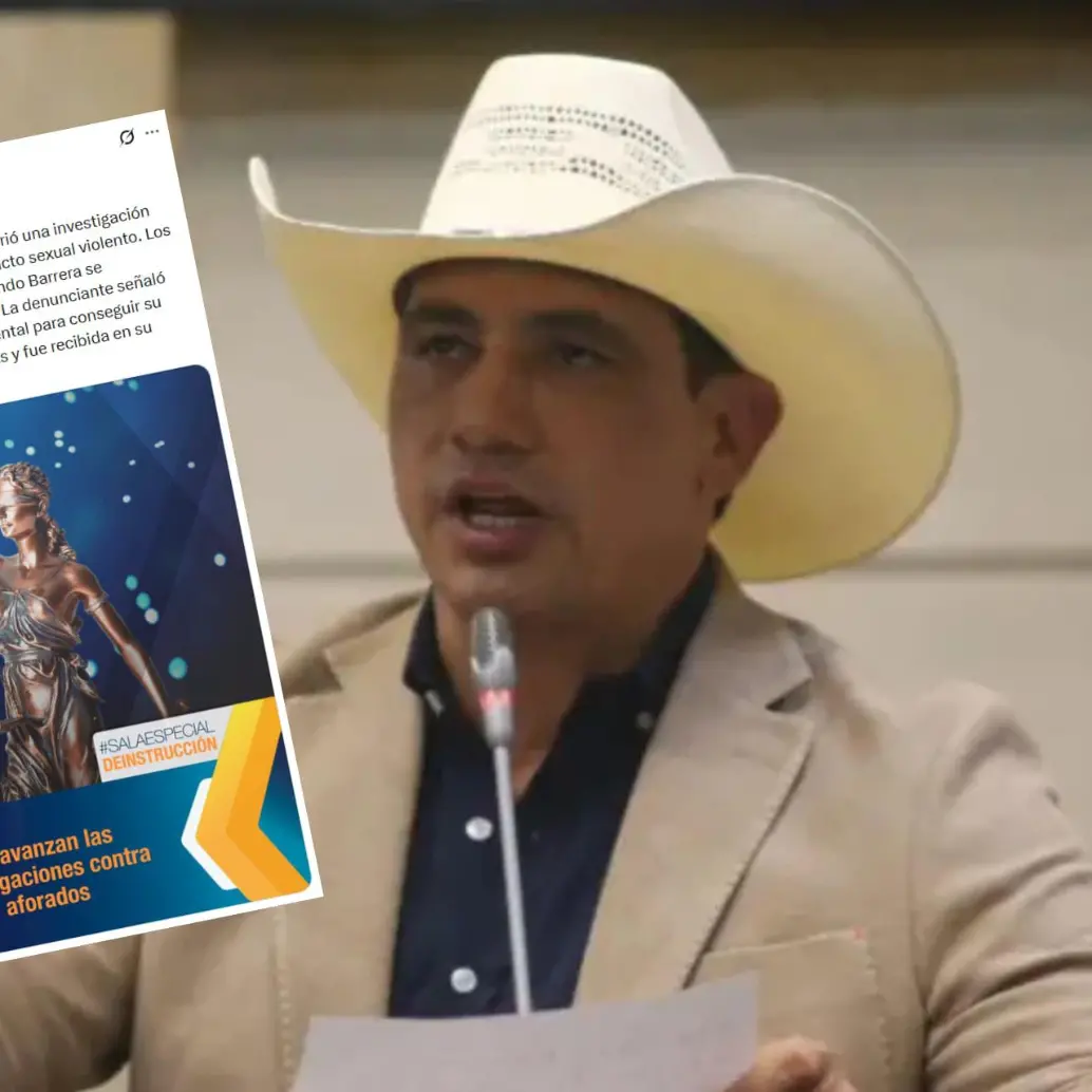 Alirio Barrera, senador del Centro Democrático, bajo investigación por presunto acoso sexual. Foto: Congreso de la República / @CorteSupremaJ