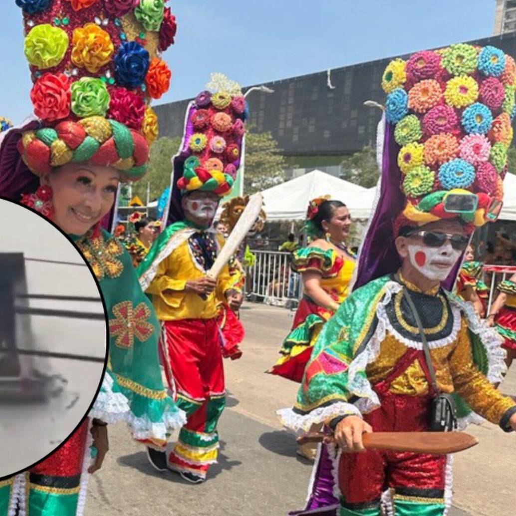 Desde la cárcel grabaron con celulares eventos del Carnaval de Barranquilla que pasaban por la vía 40. Fotos: Captura de video y Colprensa