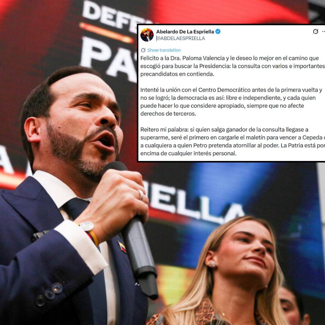 El candidato presidencial aseguró que: “la Patria está por encima de cualquier interés personal”. Foto: Colprensa/Redes Sociales. 