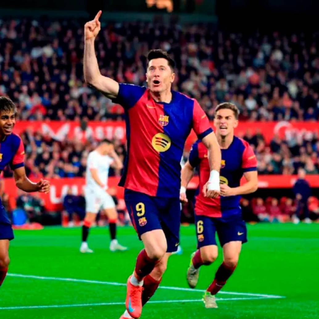 El delantero polaco Robert Lewandowski es el máximo goleador del Barcelona en esta edición de la Liga de España, con 25 tantos. El elenco catalán se perfila, si nada extraordinario ocurre, para ser campeón. <span class="mln_uppercase_mln">FOTO</span> <b><span class="mln_uppercase_mln">GETTY</span></b> 