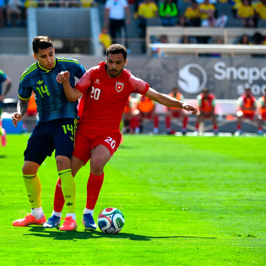 El futbolista vallecaucano Gustavo Puerta fue una de las sorpresas en la nómina titular de la Selección Colombia contra Jordania. Foto: Cortesía FCF
