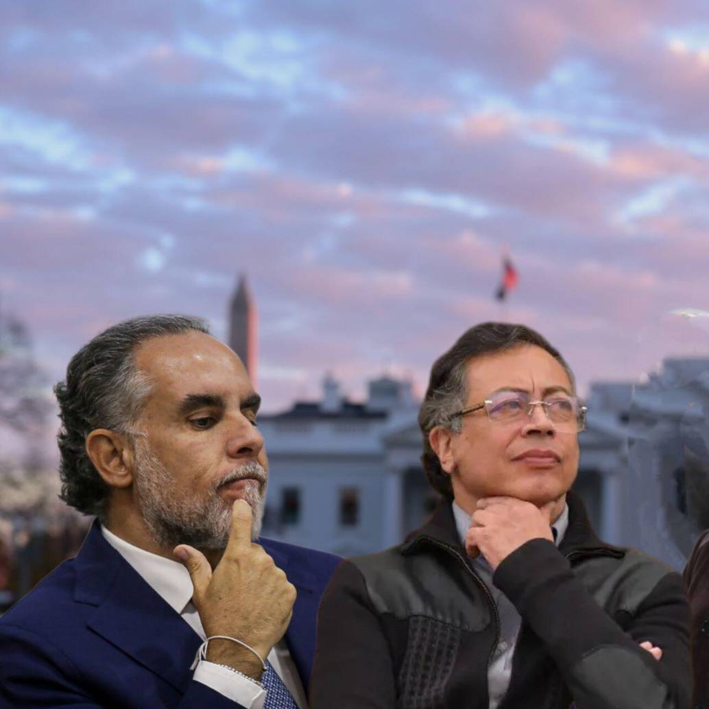 El presidente Gustavo Petro tiene dos semanas para conformar la comisión que lo acompañaría a la reunión en la Casa Blanca con Donald Trump. En la imagen: Armando Benedetti, Gustavo Petro y Rosa Yolanda Villavicencio. Fotos: Getty Images y Colprensa