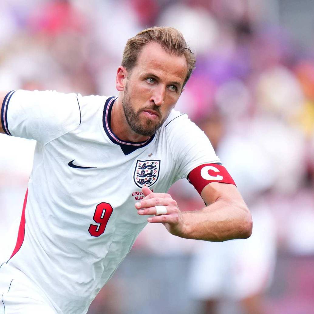 El delantero Harry Kane de gran presente en el Bayern Múnich, espera liderar a su selección en el Mundial de Norteamérica. FOTO GETTY