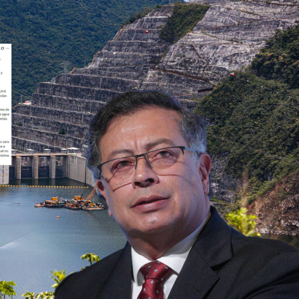 El presidente Petro pidió a las superintendencias investigar a los embalses y los acuso de delitos ambientales. Fotos: Manuel Saldarriaga Quintero, Colprensa y captura de X
