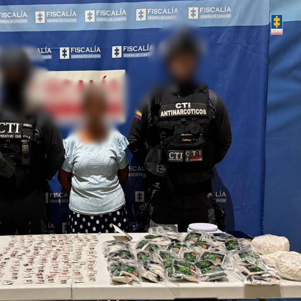 La capturada durante el operativo realizado por el CTI. FOTO: Cortesía