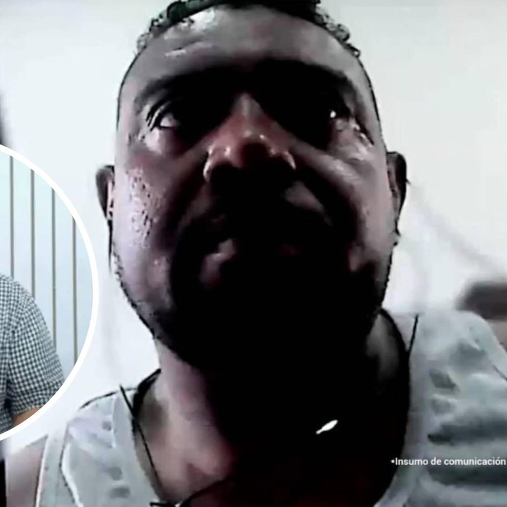Gustavo Chicangana Álvarez periodista (a la izquierda) / Campo Elías Castañeda Valencia, presunto integrante del Bloque Jorge Briceño Suárez de las disidencias de las Farc (a la derecha). Foto: captura de pantalla de emisión Guaviare Estéreo y Colprensa.
