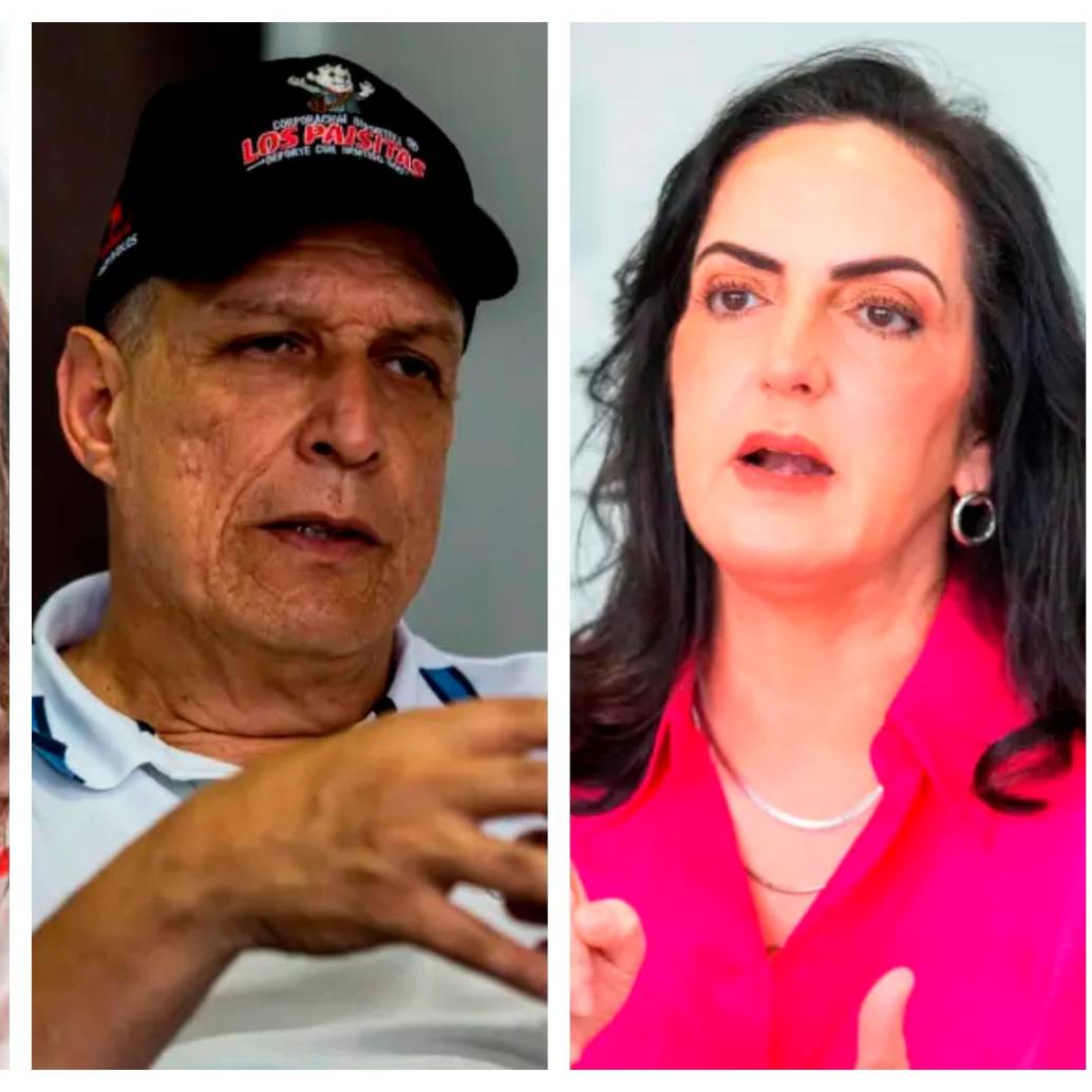 De izquierda a derecha: Paloma Valencia, Germán Blanco y María Fernanda Cabal, algunas de las ausencias clave. FOTO: EL COLOMBIANO