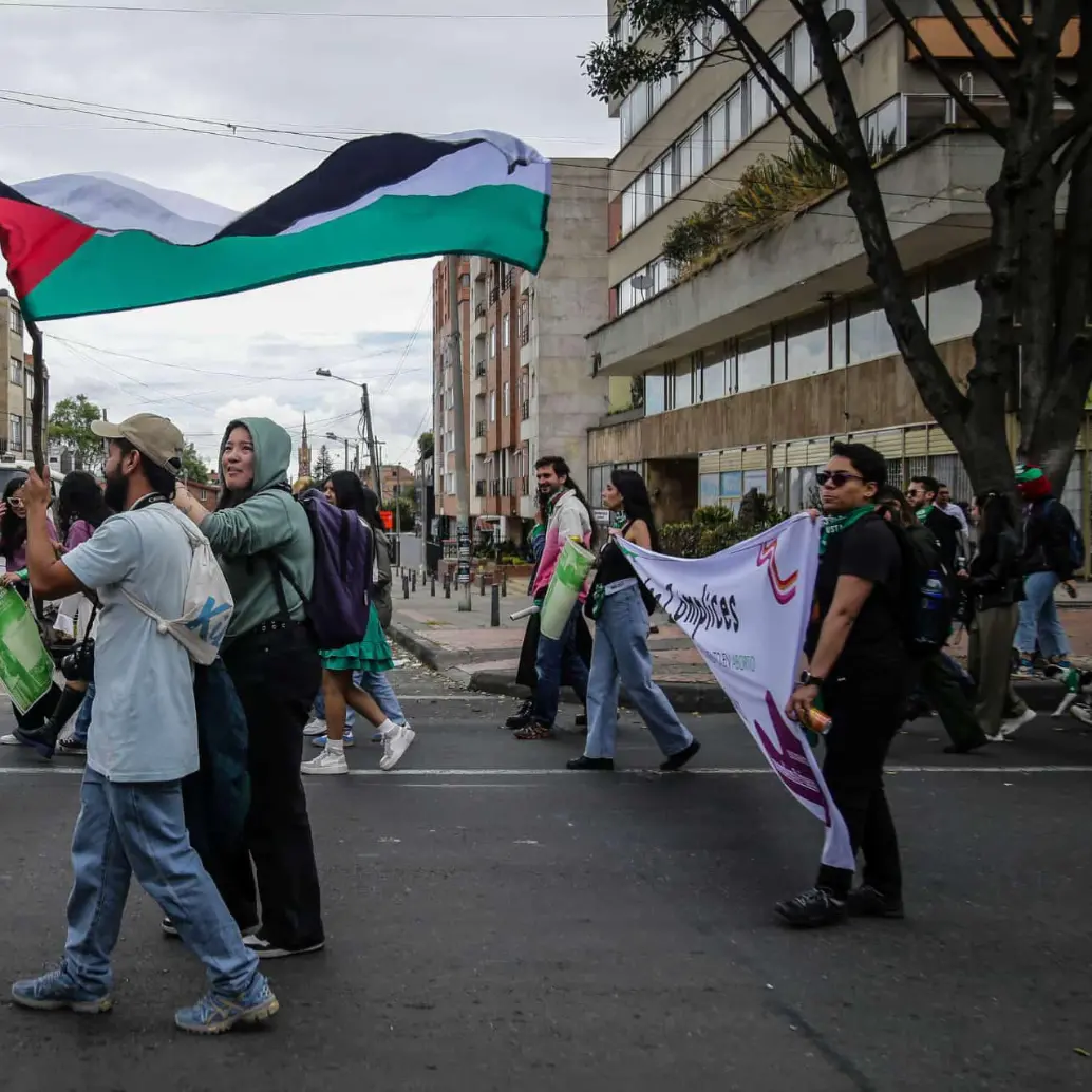 Este siete de octubre se llevará a cabo una marcha pro Palestina apoyada por el presidente Gustavo Petro. FOTO: Colprensa