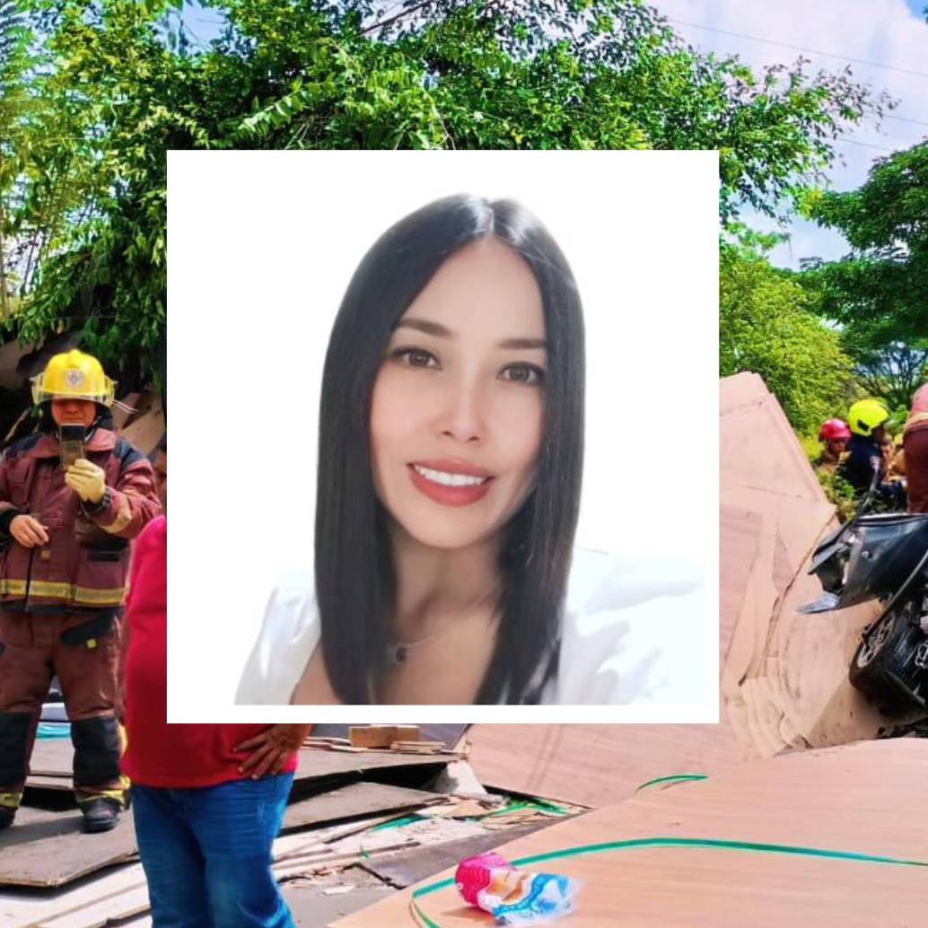 La mujer de la foto era Luz Estella Pabón, de 46 años, quien fue una de las víctimas mortales de este accidente junto con su madre, Dora Pabón, de 74 años. FOTO: REDES SOCIALES CRUZ ROJA COLOMBIANA Y CORTESÍA