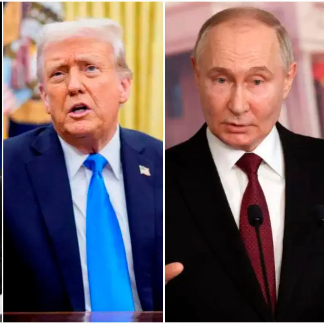 Los presidentes de Ucrania, Volodimir Zelenski; Estados Unidos, Donald Trump; y Rusia, Vladimir Putin. FOTOS: Getty y AFP