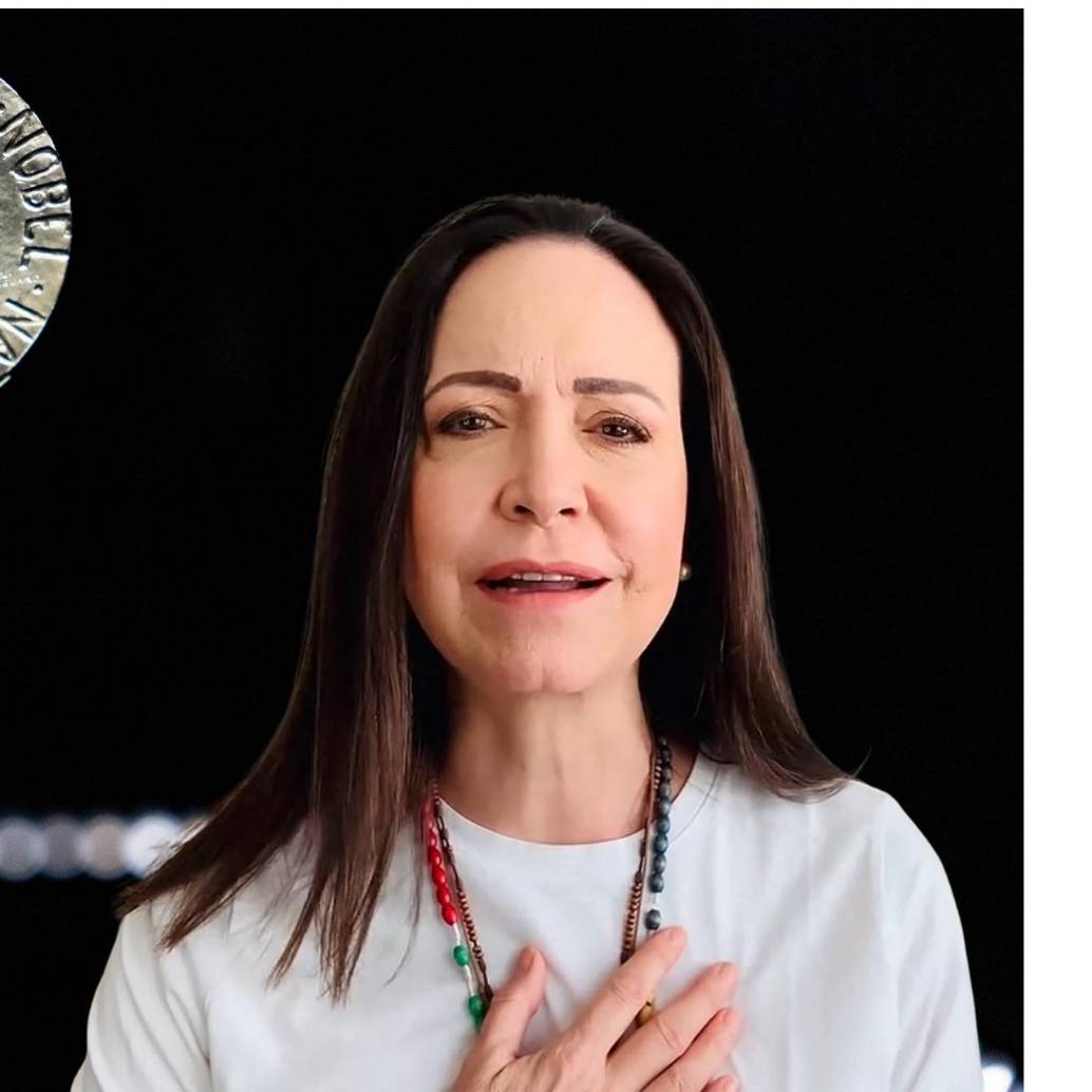 Mientras su madre y su hija ya están en Oslo, el paradero de Maria Corina Machado es cada vez más desconocido. Foto: AFP.